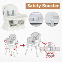 INFANS 8 in 1 Baby High Chair, Convertible Highchair for Babies and Toddlers, Infant Dining Booster Seat, Kids Stool Table Chair Set