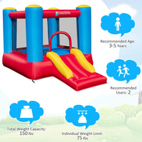 INFANS Inflatable Bounce House, 3 in 1 Kids Jumping Castle, Indoor Outdoor Inflatable Obstacle Course (with 480W Blower)