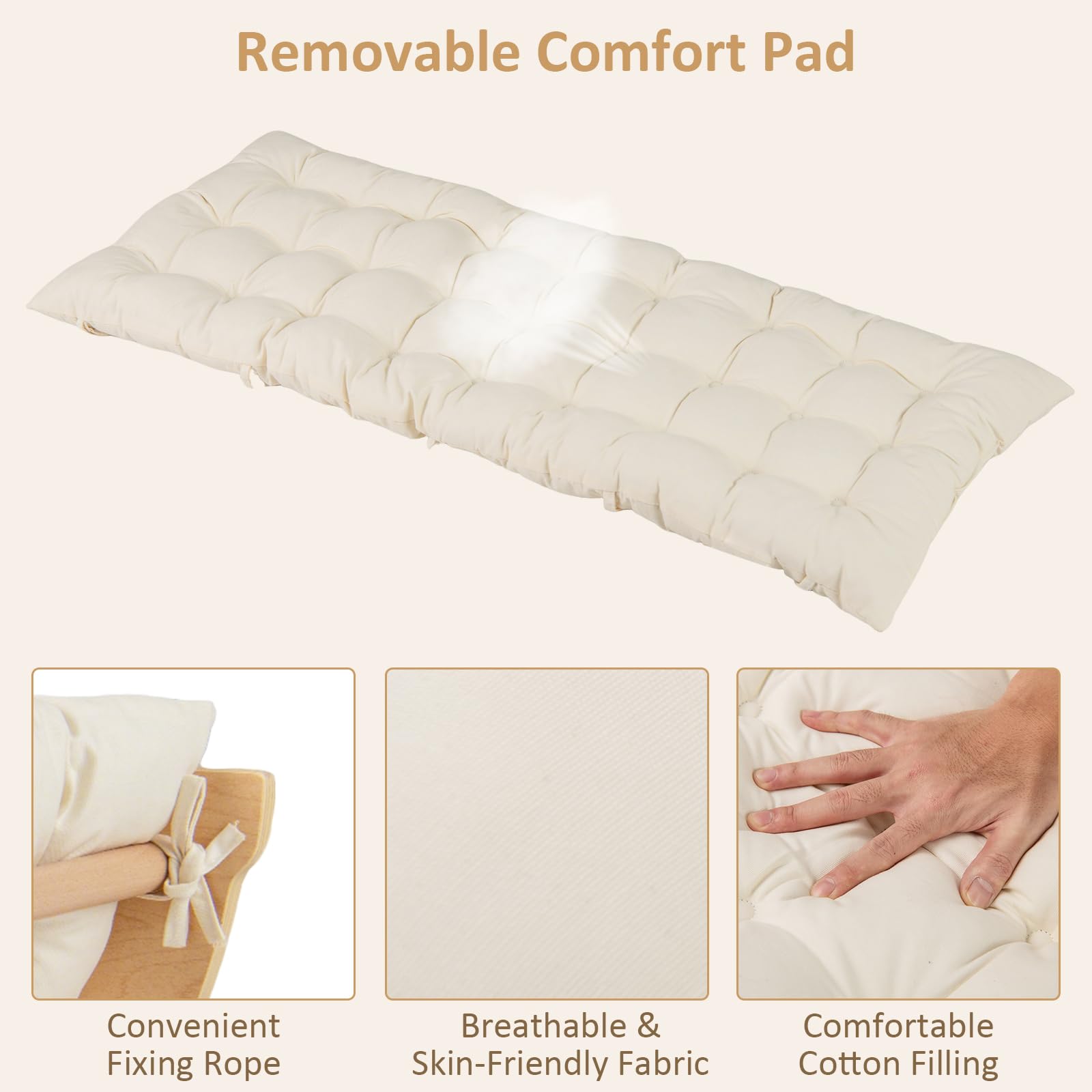 INFANS 6 in 1 Montessori Wooden Arch Climber Rocker with Cushion