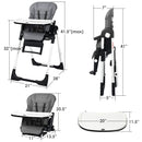 INFANS 4 in 1 High Chair�CBooster Seat, Convertible Highchair, Installation-Free,Simple Fold for Baby, Infant& Toddler