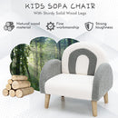 INFANS Kids Sofa, Toddler Armchair with Solid Wooden Frame Anti-Tipping Design Plush Fabric, Upholstered Children Chair