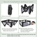 INFANS Foldable Baby Playpen with Mat, Large Baby Play Yard for Infant with 50 Ocean Balls, Fence Toddler Activity Center