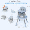 INFANS 9 in 1 High Chair, Convertible Baby Highchair, Table and Chair Set Building Block Infant Dining Booster Seat