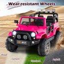 INFANS 2 Seater Ride on Truck, 12V Battery Powered Electric Vehicle for Kids with Remote Control, Power Display, LED Lights