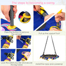INFANS 2 in 1 Swing and Trampoline Combo, 36 Inch Foldable Hammock Saucer Tree Swing Bouncer