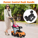 INFANS 3 in 1 Ride on Push Car, Licensed Lamborghini Baby Stroller Sliding Walking Car with Push Handle