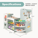 INFANS Grocery Store Playset, Kids Play Store, Wooden Supermarket Playset, Pretend Play Store Gift for Toddler
