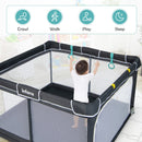 INFANS Baby Playpen, 50’’x50’’ Foldable Large Baby Playard, Indoor Outdoor Kids Activity Center Baby Fence