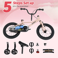 INFANS Kids Bike, 16 18 Inch Toddlers Bike with Training Wheels Safety Bell Adjustable Seat and Handlebar