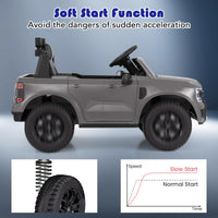INFANS Licensed Ford Ranger Ride on Pickup Truck by INFANS, 12V Battery Powered Electric Vehicle for Kids with Remote Control