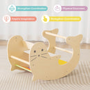 INFANS Climbing Toys for Toddlers, 3 in 1 Pikler Montessori Wooden Arch Climber Rocker Ladder, Indoor Kids Activity Climb Toy