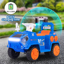 INFANS Ride on Car, 6V Electric Toy for Kids with Radar, Rocket, MP3, USB, Horn, 4-Wheeler Battery Powered Quad Gift for Toddlers
