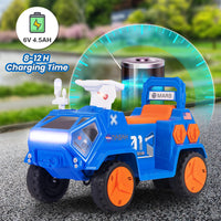 INFANS Ride on Car, 6V Electric Toy for Kids with Radar, Rocket, MP3, USB, Horn, 4-Wheeler Battery Powered Quad Gift for Toddlers