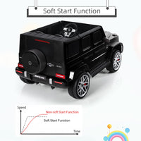 INFANS 12V Kids Ride On Car, Licensed Mercedes Benz G63 Electric Vehicle with Remote Control, Double Open Doors, Music, Bluetooth, 2 Speeds, Wheels Suspension, Battery Powered Driving Toy INFANS