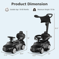 Licensed Mercedes Benz Push Car for Toddlers by INFANS