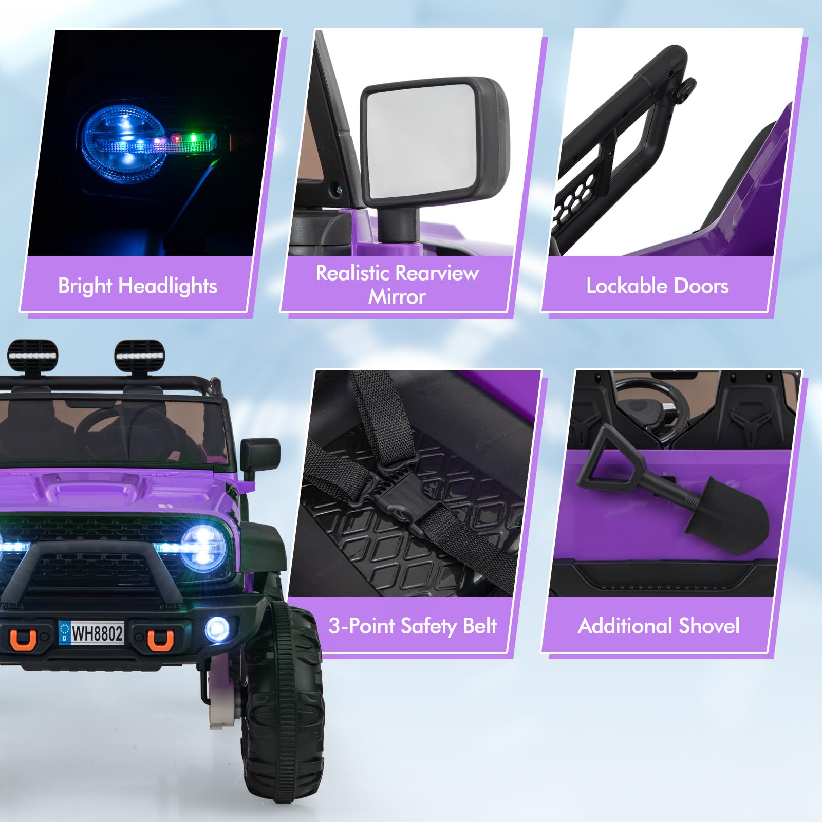 INFANS 24V 2 Seater Ride on Car for Kids, 2WD/4WD Battery Powered with Remote Control, 20" Wide Seat Electric Jeep Toys