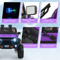 INFANS 24V 2 Seater Ride on Car for Kids, 2WD/4WD Battery Powered with Remote Control, 20" Wide Seat Electric Jeep Toys