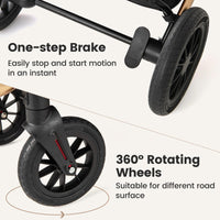 INFANS 2 in 1 Baby Stroller, Folding Newborn Pram Convertible Stroller High Landscape Shock Absorption