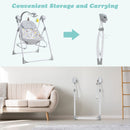 INFANS 2 in 1 Baby Swing and Bouncer for Infants, Portable Newborn Rocker with 5 Speed Sway Music Timing 2 Toys Remote Control, Easy Fold, Compact Electric Baby Swing for 0-6 Months Boy Girl INFANS