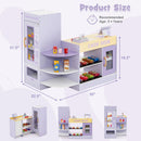 INFANS Kids Grocery Store Playset, Wooden Supermarket Toy Set with Cash Register, Vending Machine, Pretend Play Store