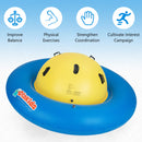 INFANS 8FT Inflatable Dome Rocker Bouncer, Outdoor Kids Giant Roll and Play Seesaw Rocker with 6 Secure Handles