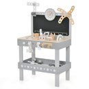 INFANS Tool Bench Set for Toddlers, Kids Wooden Workbench with Blackboard Construction Building Tools and 62 Accessories
