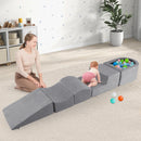 INFANS Climbing Toys for Toddlers, Foam Climbing Blocks and Ball Pit for Baby, 5pc Kids Climb and Crawl Block Activity Play Set