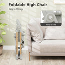 INFANS Baby High Chair, High Chairs for Babies & Toddlers, Convertible Quick Folding Portable Highchair