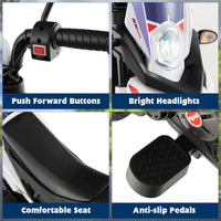 INFANS Kids Motorcycle 12V, Electric Ride-on Motorbike for Toddlers with Training Wheels