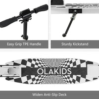 INFANS Kick Scooter for Adults Teens, Big Wheels Foldable Scooter  Ages 10+ Kids Youth