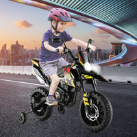 INFANS Kids Motorcycle 12V, Electric Ride-on Motorbike for Toddlers with Training Wheels