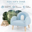 INFANS Kids Sofa, Toddler Armchair with Solid Wooden Frame Anti-Tipping Design Plush Fabric, Upholstered Children Chair