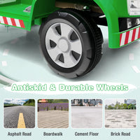 INFANS Ride on Car, 6V Recycling Garbage Truck Electric Vehicle with Music, Horn, Warning Lights