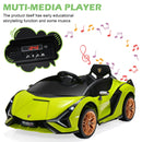 INFANS 12V Licensed Lamborghini Sian Kids Ride on Car with Parent Remote Control, Electric Toy Roadster Carbon Fiber Textured