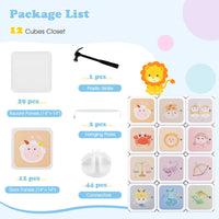 INFANS Children Wardrobe, Kid Closet Portable Baby Dresser Cute for Kids Bedroom Nursery Armoire with Doors