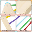 INFANS Climbing Toys for Toddlers, 5 in 1 Kids Wooden Montessori Triangle Set Climber Toy, Indoor Climb Activity