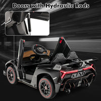 INFANS 2 Seater Kids Ride on Car, 12V 4WD Licensed Lamborghini Veneno Powered Electric Vehicle with Rocking Mode, Remote Control