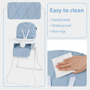 INFANS Baby High Chair, Quick Folding Portable Highchair for Babies and Toddlers with Adjustable Footrest Removable Dishwasher Tray PU Seat