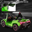 INFANS 2 Seater Kids Ride on Car, 12V 4WD Licensed Lamborghini Veneno Powered Electric Vehicle with Rocking Mode, Remote Control