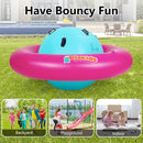 INFANS 8FT Inflatable Dome Rocker Bouncer, Outdoor Kids Giant Roll and Play Seesaw Rocker with 6 Secure Handles