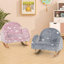 INFANS Kids Sofa with Glow in The Dark, Toddler Rocking Chair, Upholstered Comfy Foam Children Chair for Kindergarten Playroom