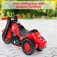 INFANS Ride on Push Car, Foot-to-Floor Sliding Car for Toddlers Kids Motorcycle with Bubble Maker, 3 Wheels Ride on Toys