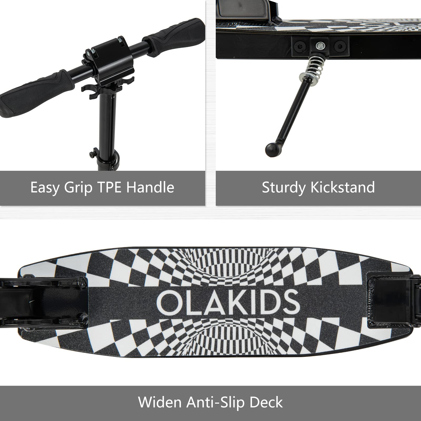 INFANS Kick Scooter for Adults Teens, Big Wheels Foldable Scooter  Ages 10+ Kids Youth