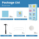 INFANS Children Wardrobe, Kid Closet, Cute for Kids Bedroom Nursery Armoire with 8 Cube, Kid Clothes Storage Organizer