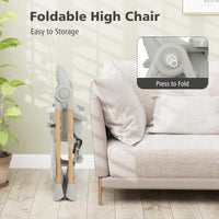 INFANS Baby High Chair, High Chairs for Babies & Toddlers with Adjustable Height, Easy to Clean Convertible Quick Folding