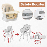 INFANS 8 in 1 Baby High Chair, Convertible Highchair for Babies and Toddlers, Infant Dining Booster Seat, Kids Stool Table Chair Set