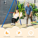 Kids Toddler Toy Adjustable Saucer Swing and Heavy Duty Belt Swing Seat for Indoor Outdoor Activity INFANS