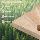 INFANS Table and Chair Set, Toddler Wooden Student Study Desk with Chair Storage Hutch Compartments Drawers