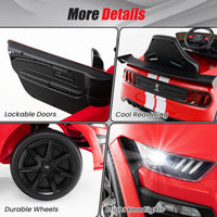 Licensed Ford Mustang GT500 Ride on Car for Kids by INFANS, Battery Powered Electric Vehicle with Remote Control, 37-96 months