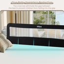 INFANS Bed Rail for Toddlers, 59" Foldable Safety Baby Crib Rail Fit for Kids Twin, Extra Long Swing Down Bed Guardrail for Convertible Crib, Queen, Full, King Mattress Side Guard